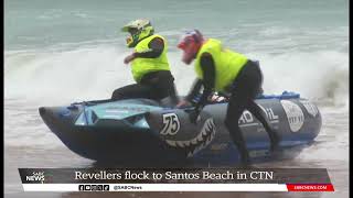 Trans Agulhas Challenge  Revellers flock to Santos Beach in Mossel Bay [upl. by Bleier]