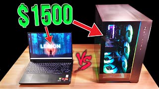 1500 Gaming Laptop vs Desktop Legion Pro 5 RTX 4060 vs LYTE RTX 3070 Desktop 10 Game Benchmarks [upl. by Enilrae918]