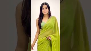 green saree styling tips  ‎CuteAngelf [upl. by Marcelia]