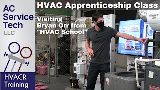 HVAC 1st Year Apprenticeship Class How an AC Works Refrigeration Cycle w Bryan Orr HVAC School [upl. by Enitsyrhc899]