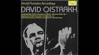 David Oistrakh  Khachaturian Violin Concerto in D minor complete 1944 [upl. by Libenson]