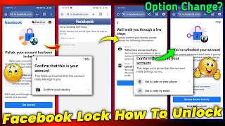 How to unlock facebook account option change 2024  facebook Id locked confirm your identity problem [upl. by Zetnas]