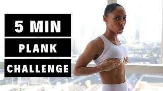 5 minute plank exercise challenge  toned abs [upl. by Mitch538]