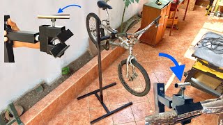 Construyendo un parante para reparar bicicletas Con brazo giratorio y diferentes alturas [upl. by Xuerd]