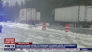 Snoqualmie White passes closed until Saturday [upl. by Tammi]