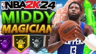 NBA 2K24 Best Build Shooting Badges How to Green More Jumpshots from Mid Range [upl. by Rochester647]