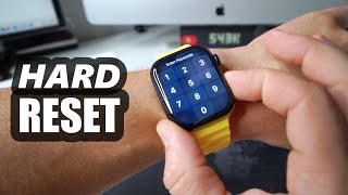 How To Hard Reset your Apple Watch Series 9  Factory Reset [upl. by Eitak]