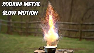 Sodium Metal in Water in Slow Motion [upl. by Hairam]