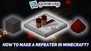 How to Make a Repeater in Minecraft [upl. by Errehs871]