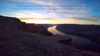 Sunrise hike to the top of Preikestolen the Pulpit Rock in Norway [upl. by Rashidi]