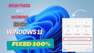 Brightness Not Working  Windows 11  FIXED 100  Dell  Lenovo  HP [upl. by Laresa]