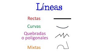 📏 Líneas Rectas Curvas Quebradas y Mixtas 📏 ¿Qué son Ejemplos Fácil y Rápido  MATEMÁTICAS [upl. by Haerr]