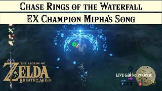 Breath of the Wild  EX Champion Miphas Song DLC 2 Walkthrough Trial 3 Rings of the Waterfall [upl. by Candless]