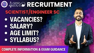 ISRO Recruitment  Scientist Engineer SC  Complete Information ℹ️ [upl. by Leslee227]