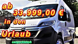 ROADCAR R 540💥202021‼️der Pössl von Dethleffs‼️günstige Kastenwagen Wohnmobile Roomtour Test Review [upl. by Demodena]