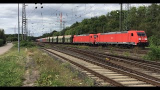 Doubletraction 2 DB Cargo Class Baureihe 185 Electric Locomotives with Iron Ore Train 👍👍👍👍👍👍🚂🚂😎cool [upl. by Onit949]