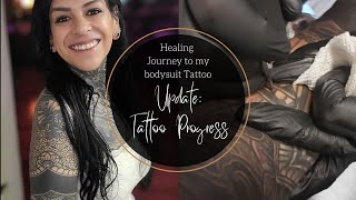 Tattoo Journey UPDATE Healing Journey to my Bodysuit Tattoo [upl. by Odrareve793]