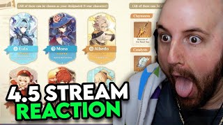 This Genshin Impact Update Is INSANE  45 LIVESTREAM REACTION [upl. by Anitteb263]