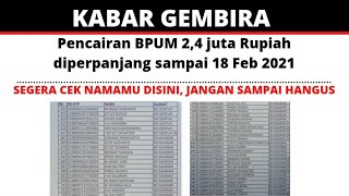 Cek namamu sekarang pencairan BPUM 24 juta Rupiah diperpanjang [upl. by Herman]