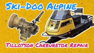 Vintage Skidoo Carburetor Repair  Tillotson HD Series tear down 2stroke snowmobile [upl. by Onibla]