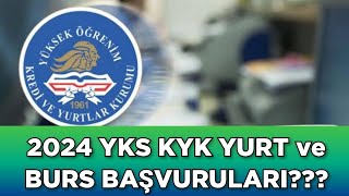 2024 YKS KYK YURT ve BURS BAŞVURULARI 🔥 [upl. by Sievert]