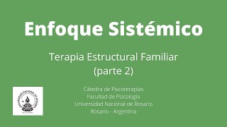 Enfoque Sistémico  Terapia Estructural Familiar parte 2 [upl. by Eilyak]