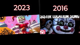 Fnaf song join us for a bite Then vs now [upl. by Aserat424]