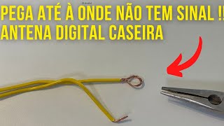 Antena digital caseira que pega em regiões onde não tem sinal nenhum [upl. by Knuth]