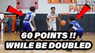 8th Grader Drops 60 Points while being double teamed Best middle school game ever Kavian Bryant [upl. by Cathie]