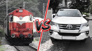 Mr indian hacker Fortuner vs Indian Train Racing  कोन जीतेगा [upl. by Ys]