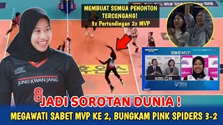 JADI SOROTAN DUNIA❗MEGAWATI HANGESTRI SUKSES SABET MVP KE 2 RED SPARKS TUMBANGKAN PINK SPIDERS 32 [upl. by Dupuy879]