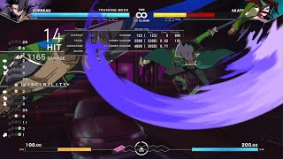 Gordeau Shimmy SetUp Combo  UNDER NIGHT INBIRTH II SysCeles [upl. by Hodgkinson]