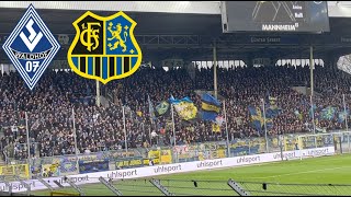 Chaos und 3800 FCS Fans beim Derby Waldhof Mannheim vs FC Saarbrücken Groundhopping 180224 [upl. by Ayahc]