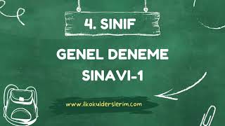 4 Sınıf Genel Deneme Sınavı1 [upl. by Draner]