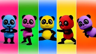 Five Little Pandas  Nursery Rhymes amp Kids Songs  Baby Rhyme [upl. by Anilys]