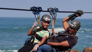 World longest zipline over Ocean Mossel Bay South Africa [upl. by Anitsim]