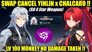 Swap Cancel Yinlin x Chalcaro VS Lv 100 Monkey NO DMG TAKEN  Hazard Zone  Tower of Adversity [upl. by Lucina147]