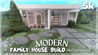 5K BLOXBURG MODERN FAMILY HOUSE BUILD NO GAMEPASS [upl. by Trixy]