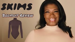 SKIMS Mock Neck Bodysuit Review [upl. by Bonucci45]