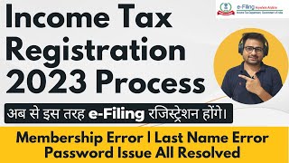 Income Tax Registration Kaise Kare  How to Register on Income Tax efiling Portal 2023 [upl. by Wojak209]