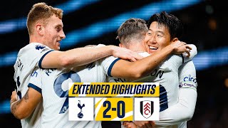 TOTTENHAM HOTSPUR 20 FULHAM  PREMIER LEAGUE EXTENDED HIGHLIGHTS [upl. by Domonic]