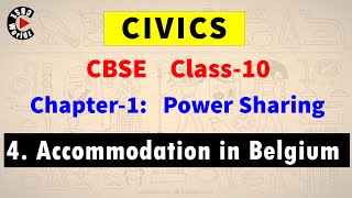 class10  civics  chapter1  power sharing  accommodation in Belgium in hindi [upl. by Ettenwad268]