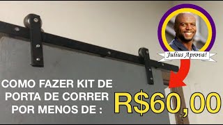 COMO FAZER KIT DE PORTA DE CORRER PASSO A PASSO DIY [upl. by Naeroled]