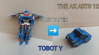 how to make paper tobot y ।। tobot cartoon ।। [upl. by Neelac951]