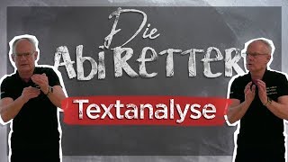 Deutsch Abitur 2018 Textanalyse  Die Abi Retter 4 [upl. by Leahcimsemaj]