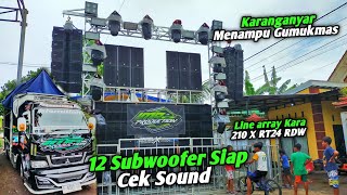 Menata 12 Subwoofer IMA Production bawa Line array kara 210 X Rt24 siap Cek Sound [upl. by Rutan]