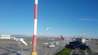 Planes taking off from YVR Airport Vancouver British Columbia Canada [upl. by Novets]