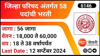 जिल्हा परिषद अंतर्गत 58 पदांची भरती । ZP Bharti 2024 । NHM Dhule Recruitment 2024  Staff Nurse Jobs [upl. by Yemiaj]