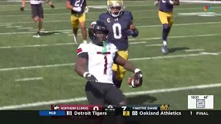 NIU football uses luck of the Irish to defeat Notre Dame [upl. by Mohr]