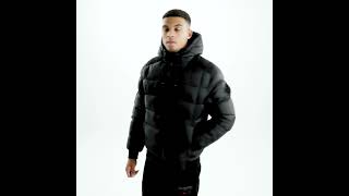 ZAVETTI CANADA Anvox Puffer Bomber Jacket Hooded Shiny Jet Black Men  FootAsylum [upl. by Acinom]